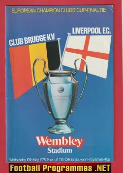 Club Brugge v Liverpool 1978 - European Cup Final at Wembley