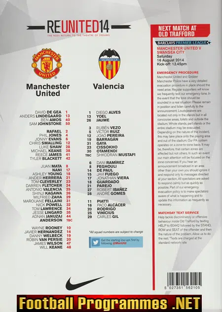 Manchester United v Valencia 2014 - Friendly Match Old Trafford