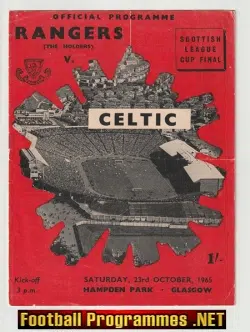 Glasgow Celtic v Glasgow Rangers 1965 Scottish League Cup Final