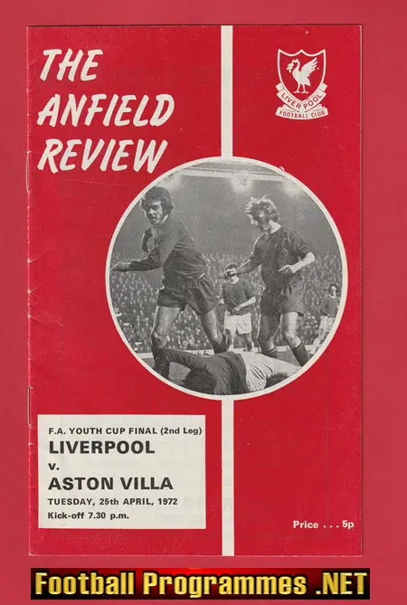 Liverpool v Aston Villa 1972 - FA Youth Cup Final