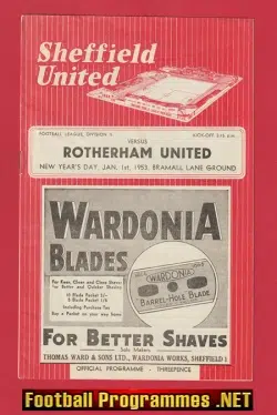 Sheffield United v Rotherham United 1953 - 1950's