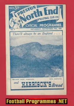 Preston North End v Huddersfield Town 1951