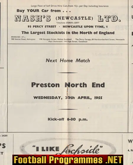 Newcastle United v Manchester United 1955