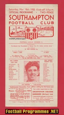 Southampton v Brentford 1950