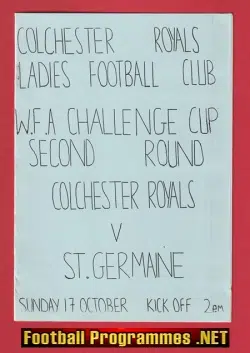 Colchester Royals Ladies v St Germaine Harlow 1993 - Womens Football