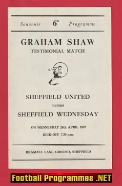 Graham Shaw Testimonial Benefit Game Sheffield United 1967