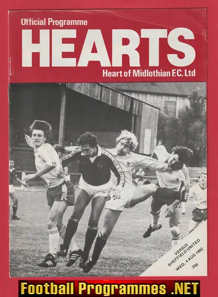Heart Of Midlothian v Sheffield United 1982 - Scotland