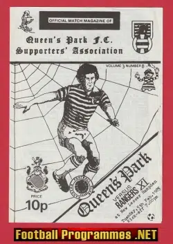 Queens Park v Glasgow Rangers X1 1985 - Friendly Match Scotland