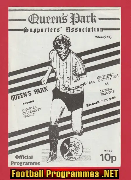 Queens Park v Algeria University Select 1986 – Friendly Match