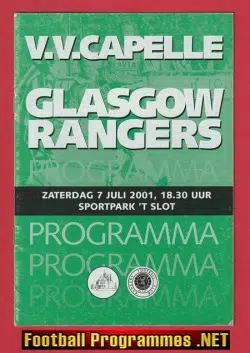 VV Capelle v Glasgow Rangers 2001 - Holland Duthc Football Team