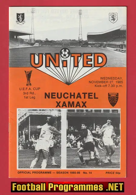 Dundee United v Neuchatel Xamax 1985 – UEFA Cup Scotland