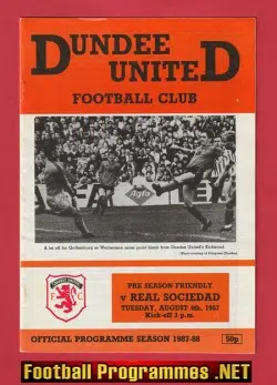 Dundee United v Real Sociedad 1987 – Freindly Match