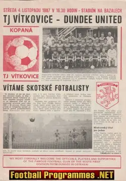 TJ Vitkovice v Dundee United 1987 - Ostrava - Czech Republic