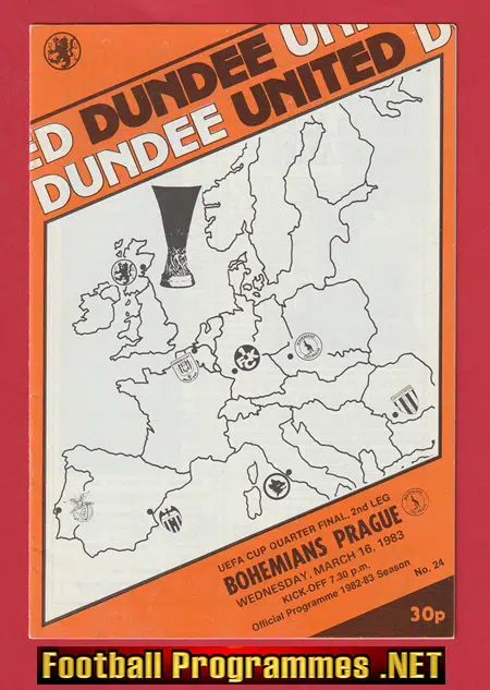 Dundee United v Bohemians Prague 1983 – UEFA Quarter Final