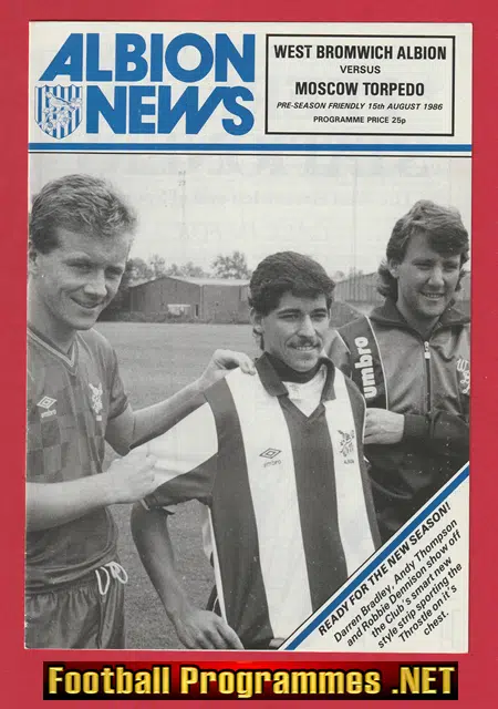 West Bromwich Albion v Torpedo Moscow 1986 – Pre Season Friendly