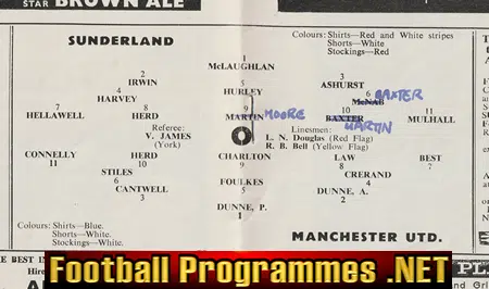 Sunderland v Manchester United 1965 - Man Utd