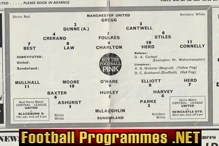 Manchester United v Sunderland 1966 - Man Utd