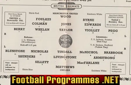 Manchester United v Chelsea 1957 - Man Utd