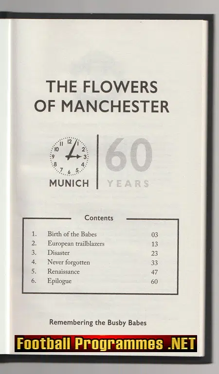Manchester United Busby Babes Flower Of Manchester Book 2018