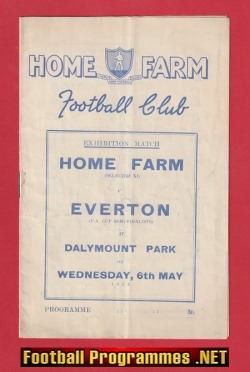 Home Farm v Everton 1953 – Ireland – Irish Football Programmes