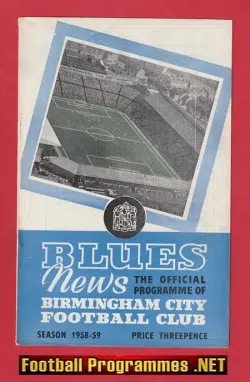 Birmingham City v Cologne 1958 – Friendly – German Germany Team