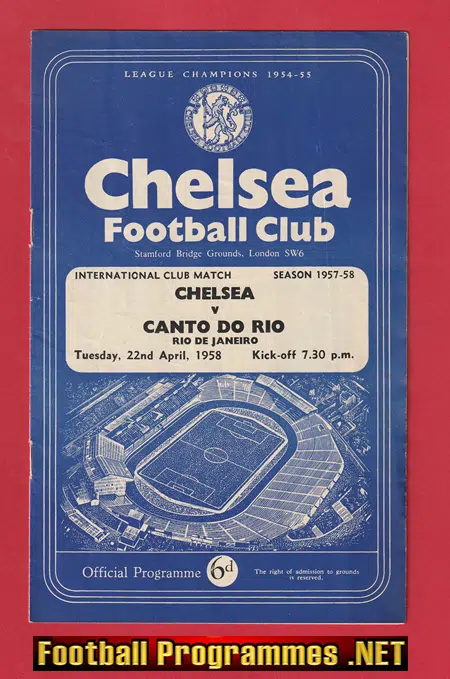 Chelsea v Canto Do Rio 1958 – Rio de Janeiro – Brazil