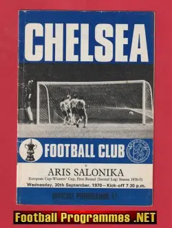 Chelsea v Aris Salonika 1970 – ECWC Greece Team – Greek