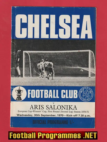 Chelsea v Aris Salonika 1970 – ECWC Greece Team – Greek