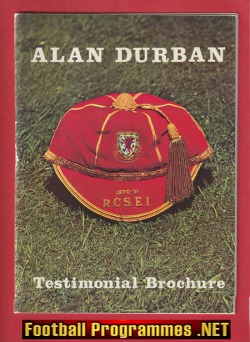 Alan Durban Testimonial Benefit Game Derby County 1973 Brochure