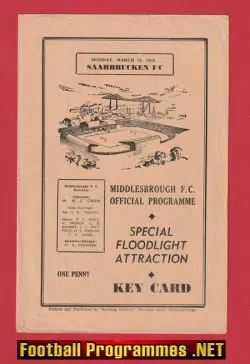 Middlesbrough v Saarbrucken 1960 – German Germany Football Team