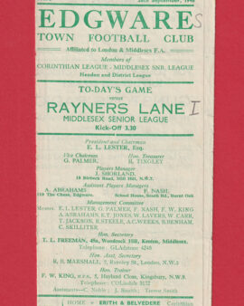 Edgeware Town v Rayners Lane 1946