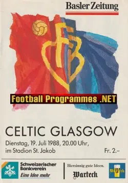 Basel v Glasgow Celtic 1988 - Switzerland Swiss