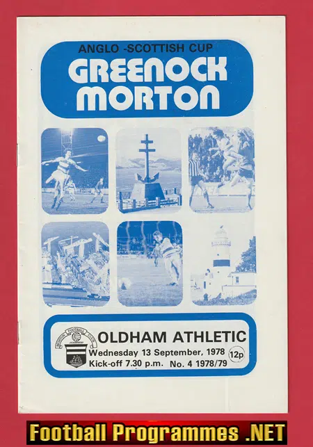 Greenock Morton v Oldham Athletic 1978 – Anglo Scotland Cup