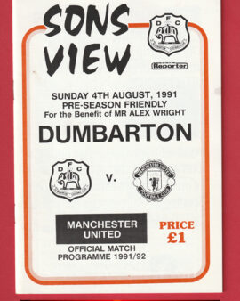Dumbarton v Manchester United 1991 – Alex Wright Benefit