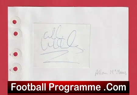 Allan McManus – Heart Of Midlothian Hearts Signed Autograph