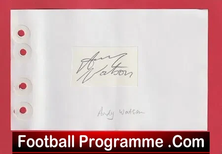Andy Watson – Heart Of Midlothian Hearts Signed Autograph