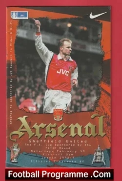 Arsenal v Sheffield United 1999 - SIGNED - football programme