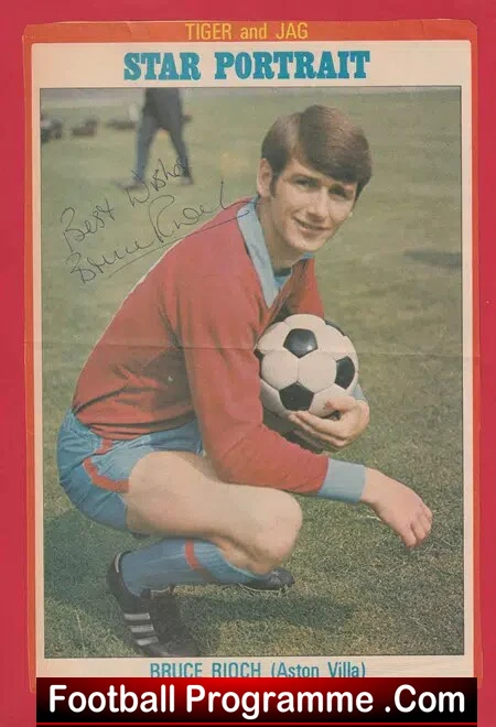 Aston Villa Bruce Rioch Signed Autograph Picture 1970s