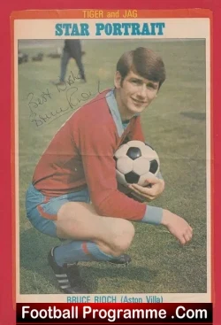 Aston Villa Bruce Rioch Signed Autograph Picture 1970s