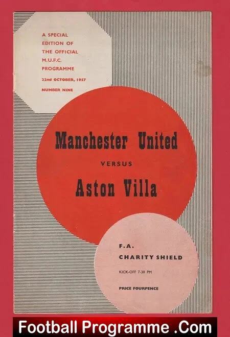 Aston Villa v Manchester United 1957 – Charity Shield Match