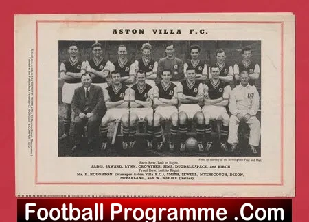 Aston Villa v Manchester United 1957 - Charity Shield Match