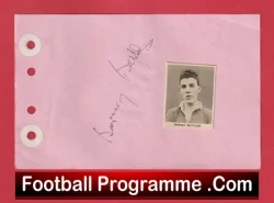 Barney Battles - Heart Of Midlothian Hearts Signed Autograph - football programme