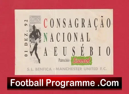 Benfica v Manchester United 1992 Eric Cantona First Match DEBUT