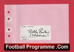 Bobby Parker – Heart Of Midlothian Hearts Signed Autograph