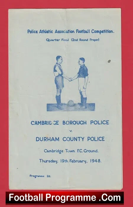 Cambridge Borough Police v Durham County Police 1948 – 1940s