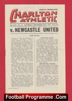 Charlton Athletic v Newcastle United 1951