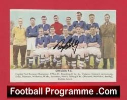 Chelsea Roy Bentley Football Club Autographed SIGNED 1950s - football programme