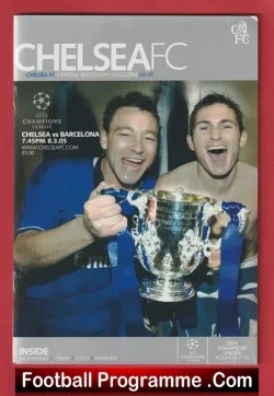 Chelsea v Barcelona 2005 - Champions League - football programme