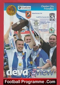 Chester City v Queen Of The South 2004 Friendly Cardiff Walsall - football programme