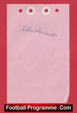 Clive Hancock - Heart Of Midlothian Hearts Signed Autograph - football programme